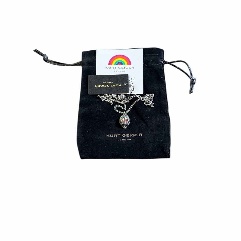 Kurt Geiger Silver Necklace with Crystal Details